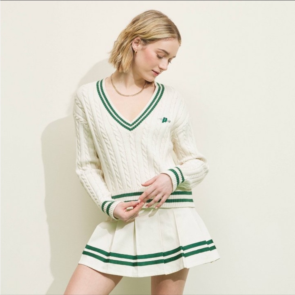 New Prince Pickleball cable knit pullover sweater small tennis prep comfy casual